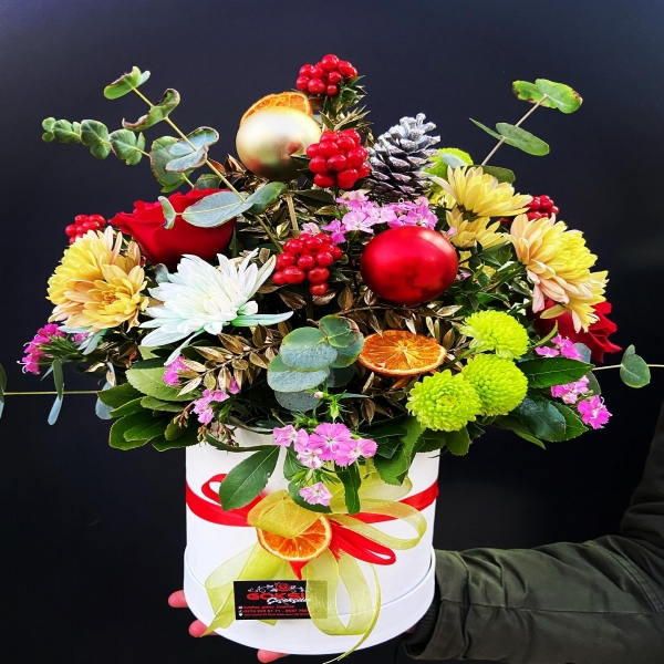  Kütahya Çiçekçiler kutu arajman renkli
