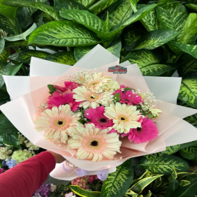  Kütahya Çiçek Siparişi renkli gerbera buketi